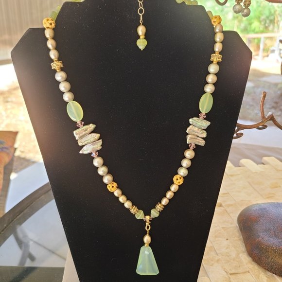 Aquamarine and Pearls